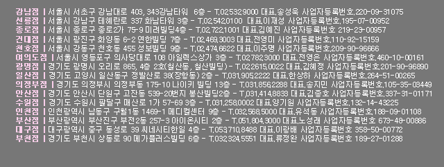 지점별 정보